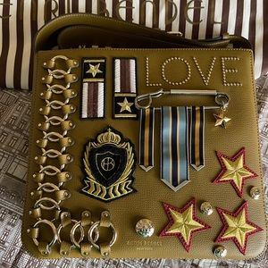 Henri Bendel Canteen Messenger Military Patches
